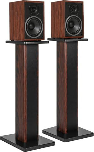 Lot de 2 Supports de Haut-Parleurs Universels en Bois 80CM, Charge 50KG