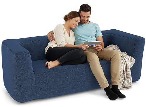 FANTASK Aufblasbares Sofa, 184 x 79 x 67 cm, Loungesessel mit abnehmbarem Bezug, breite Armlehnen & großzügiger Sitzfläche, tragbares Relaxstuhl für Wohnzimmer, Schlafzimmer und Arbeitszimmer