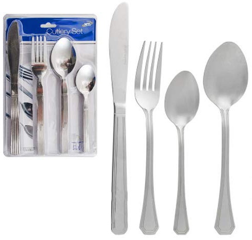 New 32PC Cutlery Set Kitchen Stainless Steel Tableware Dining KIT Spoon Fork Knife | Durable Long Lasting | Home Kitchen Catering RESTARAUNT