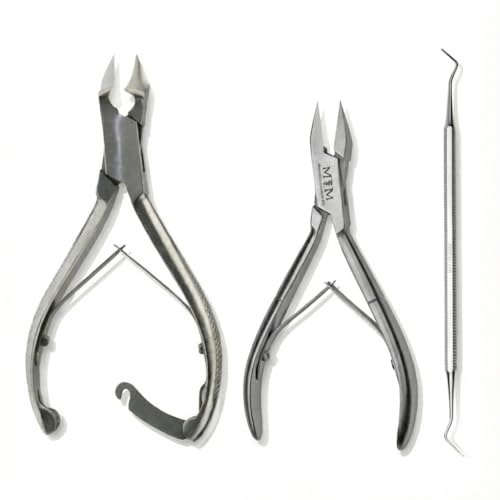 May Premium Fußpflege-Set Edelstahl Nagelzangen & Falzinstrument | 3-teiliges Premium Fußpflege-Set aus Edelstahl. Inklusive robuster Nagelzange, Eckenzange und präzisem Falzinstrument.