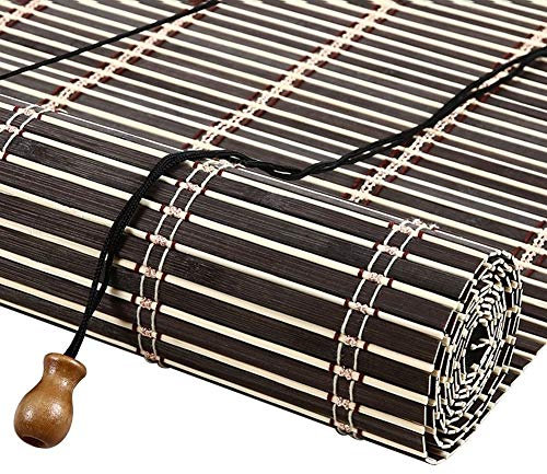 Bambusrollo Außen Rollo Für Fenster/Pavillon/Balkon/Terrasse, Bambus Jalousien Mit Beschlag, Schokofarbe, 80cm / 100cm / 120cm / 140cm Breit (Size : W 100×H 160cm)