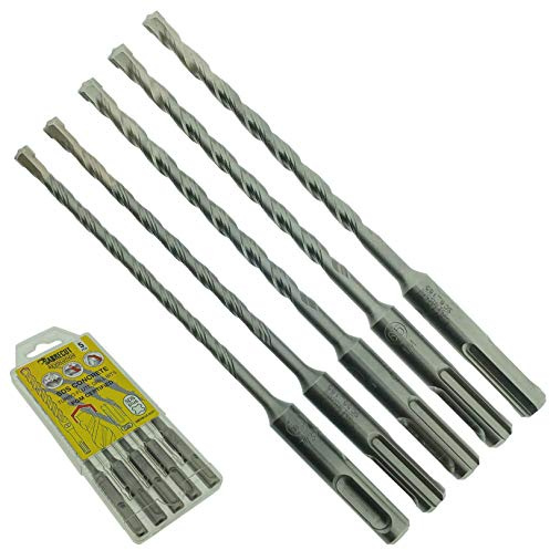 SabreCut 5pcs SDSAK1 5.5mm 6mm 6.5mm x 160mm PGM Approved SDS+ Drill Bits | PGM approved carbide tip and reinforced chrome vanadium core drill stone, concrete and brick with long service life
