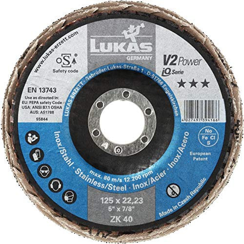 LUKAS - 5 dischi lamellari V2 Power, Ø 230 mm, grana 40