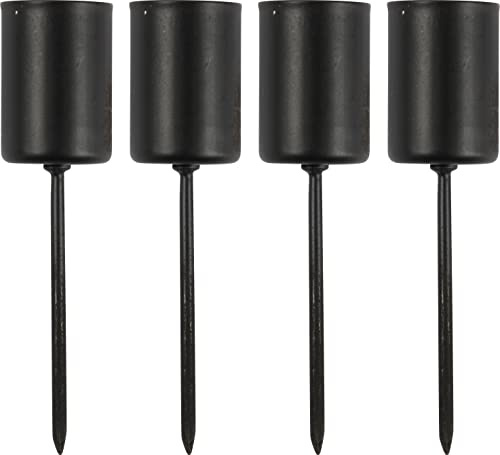 Creativ 59327 Kerzenhalter, 22,5 mm Durchmesser, 9,5 cm Höhe, schwarz, 4 Stück