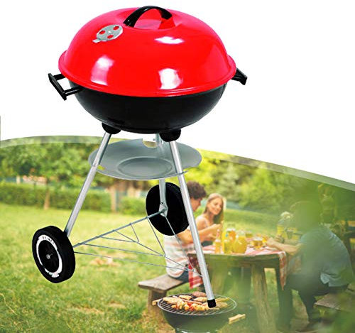 ZhiLianZhao Chariot à Gril Barbecue au Charbon Compact, Barbecue au Charbon de Bois, Backyard Cooking en Acier Inoxydable, pour Petit Patio Arrière-Cour