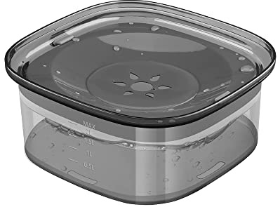 PETTOM Gamelle Anti Éclaboussure Chien 2L, Anti Renversement, Carré | Gamelle Eau Chien Anti Débordement avec Base Antidérapante, Compatible Lave-Vaisselle, Idéale Maison, Voiture et Voyage