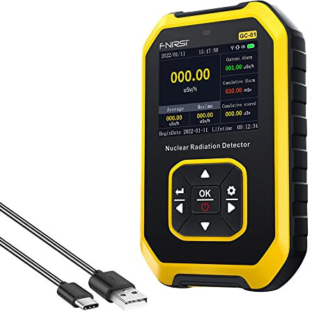 Contatore Geiger Geevorks Rilevatore Radiazioni Nucleari delle Radiazioni Elettromagnetiche Raggi X γ β Macchina di Monitoraggio in Tempo Reale Display LCD con Funzione di Allarme a Vibrazione