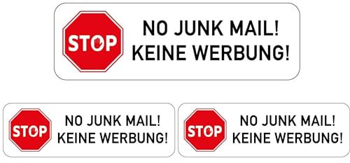 Buzón adhesivo No advertising, 3 pzs, 67 x 21 mm, lámina autoadhesiva con letras en inglés, adhesivo de aviso para uso en interiores y exteriores, juego de tatuajes para buzón No Junk Mail
