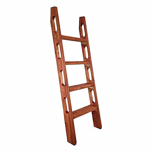 SRNSAEB 4 Step Wooden Ladder, Heavy Duty Bunk Ladders with Handrails for Rv/Camper/Hotel/Kids Room/Apartment/Library