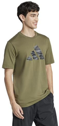 Adidas Men's Codes Camouflage Sportswear T-Shirt, Olive Strata, Large