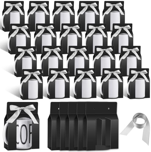 Kosiz 36 Stück Tassen-Boxen, Sublimationstassen, Geschenktüten, Tassen-Box, Geschenkbox mit Fenster, Tassen-Boxen für Versand, Verkauf, Geschenkverpackung, Box für Tassen, Geschenkverpackungen