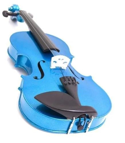 Geige Violinen-Outfit In Voller Größe Blau 4/4 Geige Ahornholz Akustische Violine Mit Etui Und Bogen Für Anfänger
