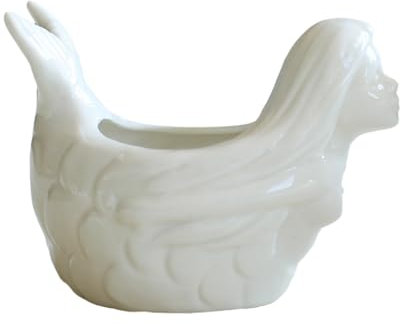 KITANDOVE Lot De 2 Pots De Fleurs Élégants en Céramique Motif Sirène pour Plantes d 39 Intérieur Et Décoration