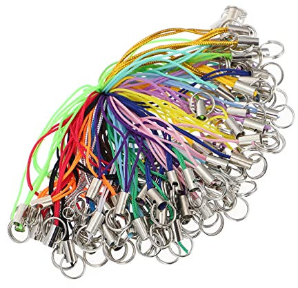 OKUMEYR 100pcs Mobile Phone Lanyard Diy Lanyard Hanging for Key Chain Hanging Rope for Crossbody Use Option Random Color