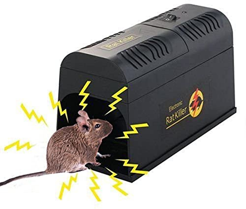 Extra Large 8000V Electronic Mouse Trap - Effective Indoor & Outdoor Rat Mice Killer - Rodent Zapper - Mice Repellent Electric Rat Trap
