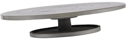 Töpferscheibe,Drehscheibe Töpfern Töpfer-Bandierscheibe, Metall-Bildhauerscheibe, robustes multifunktionales Zubehör, stabiles und glattes Töpferwerkzeug for die Modellmarkierung(Gray 30cm)