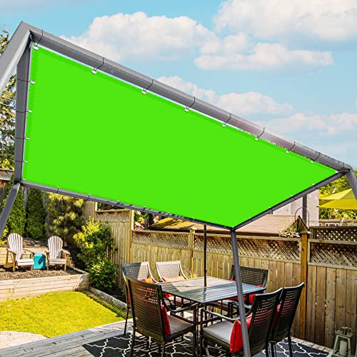 Tenda parasole rettangolare, 5,5 x 10 m, con blocco UV al 98%, ideale per esterni, patio, giardino, prato, pergola e terrazze, tendone verde