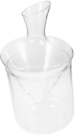 LIGIGWASH 1pieza Decantador De Vino De Vidrio Transparente Cubitera De Hielo y Diseño Oblicuo Para Bar Para Mejorar El Sabor y Del Vino Rojo
