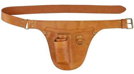 Leather Garden Tool Bag Adjustable Waist Work Belt Pouch