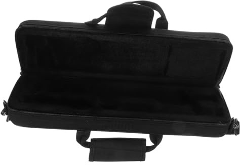 Supvox Flötentasche aus Oxford Stoff Schwarzer Flötenbehälter mit Einfachem Design und Schützender Ausstattung für Klarinette und Flöte im Alltag