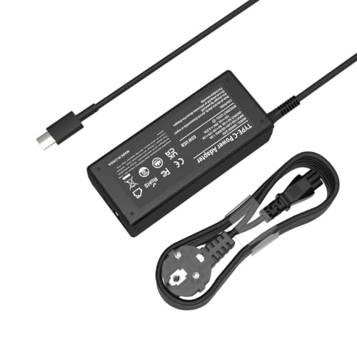 Cargador Portátil Tipo C 65W para Lenovo ThinkPad Chromebook Yoga IdeaPad | Compatible con ThinkPad X1 Carbon Gen10 T14 T15 T16 E14 E15 X1 Carbon X13,Yoga 7i 9i Chromebook 45W Tipo C Adaptador