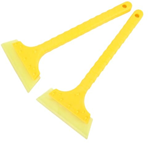 Sorandy Raschiaghiaccio per Parabrezza Auto, 2 Pezzi Pala da per Auto, Raschietto per Ghiaccio per Parabrezza, Morbido Tergipavimento in Vetro con Tendine di Manzo, Ideale per Finestrino, Specchio,