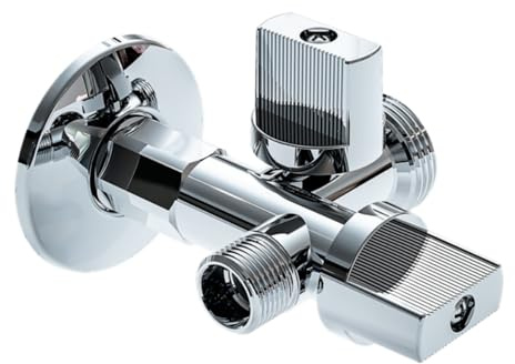 Robinet double 2 voies 1/2 x 3/8 x 3/4 - Convient pour évier et lave-vaisselle, lave-linge, lave-verres, etc