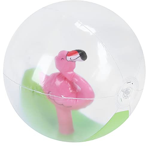 Pwshymi 3-dimensionell Transparent Badboll Uppblåsbar Leksak för Barn Summer Beach Pool Party, PVC Lätta Hållbara Poolleksaksbollar för Stränder, Fester