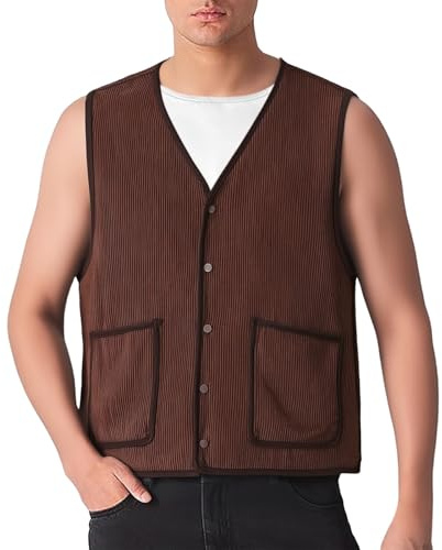 Utomhusväst herr sommar lätt 3XL, herrvästar sportig elegant | Fiskeväst mocka linnejacka vintage affärsväst mocka läderväst vintage linnejacka linne väst väst