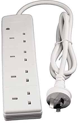 New Zealand Australia CHINA Travel Adaptor 1 Metre Power Extension Lead 4 UK Sockets