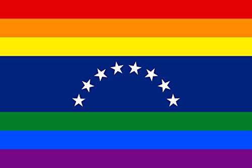 magFlags Bandera Large Comunidad LGBT de Venezuela | bandera horizontal | 1.35m² | 90x150cm