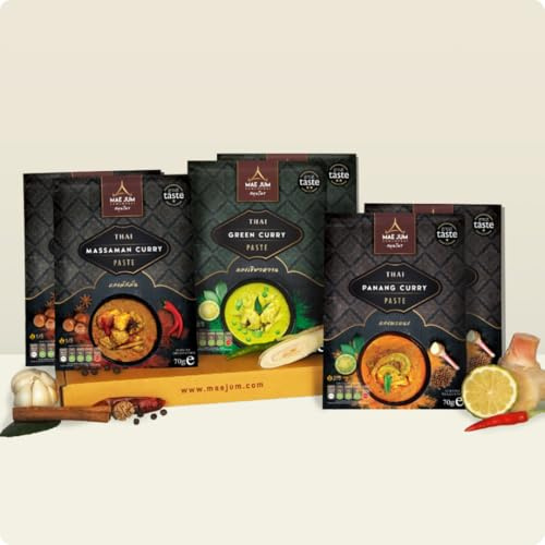 Cool Bundle | Traditional Thai Curry Paste by Mae Jum (6 packs x 70g) | All Great Taste Award 2020 Winners