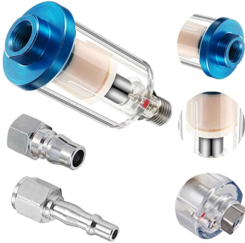 Litorange Mini filtre à air 1/4 d'huile en ligne, régulateur séparateur d'humidité pour pistolets pulvérisateurs, outils pneumatiques