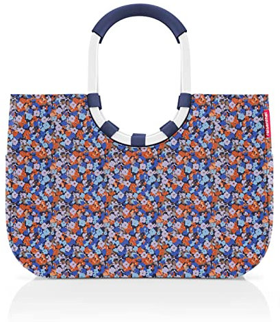 reisenthel loopshopper L Stabile Tasche mit praktischen Fächern aus recycelten PET-Flaschen Charmantes und wasserabweisendes Design, Farbe:viola blue