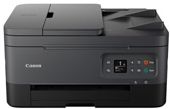 Canon PIXMA TS7450i Multifunktionsdrucker 3in1 (Tintenstrahl,Drucken, Kopieren, Scannen, A4, 35 Blatt ADF, OLED, WLAN, Duplexdruck, 2 Papierzuführungen, kompatibel mit Pixma Print Plan Abo) Schwarz