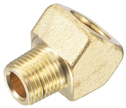 M METERXITY Latón Macho a Hembra Tubería Montaje Extensión 1/8NPT Rosca | 45 Grados Codo Manguera Adaptador, Aplicar a Exterior/Grifo/Industrial