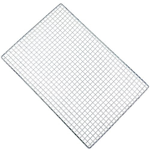 60x35cm Grille de Barbecue en Acier Inoxydable pour Barbecue,pour Pique Nique Camping,Maille de Barbecue Plat de Cuisson Feu Résistante à la Chaleur Anti Adhésive pour Poisson Steak Légumes Crevettes