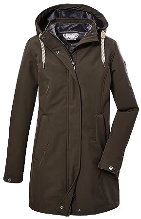 G.I.G.A. DX Dam Softshellparka/utomhusjacka med huva GW 19 WMN SFTSHLL PRK, grön antracit, 40, 39842-000