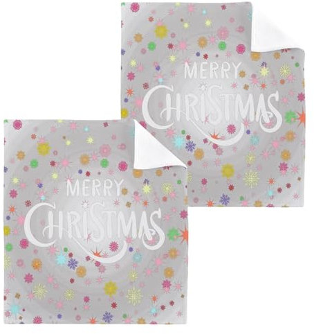 ISAOA SUABO Weihnachtshandtücher Baumwolle Waschlappen Frohe Weihnachten Gold Fingerspitzen-Handtuch Waschlappen Saugfähige Waschlappen Schnell Trocknendes Badetuch für Badezimmer, Spa, Fitnessstudio,