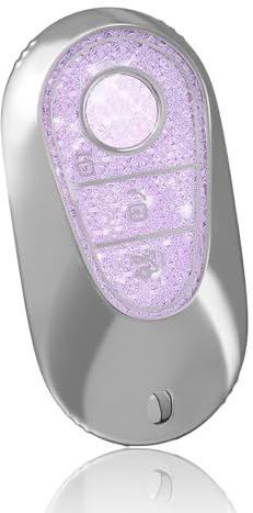 OFF WE GO for Mercedes Benz Key Fob Cover, Soft TPU Protection Key Fob Case for 2020-2022 Mercedes Benz S-Class G-Class E-Class C-Class Key Shell (Purple)