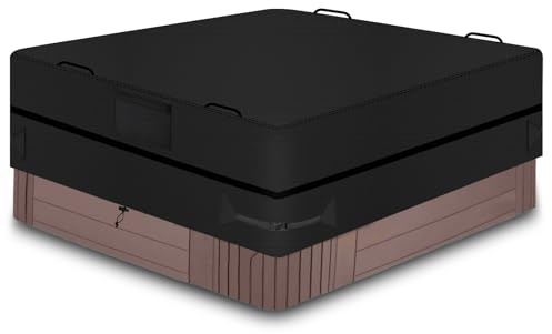 Abdeckplane für Spa, quadratisch, Protector-Spa, Oxford-Gewebe 600D, wasserdicht, UV-Schutz, Schutzhülle für Whirlpool, reißfest, mit Aufbewahrungstasche (220 x 220 x 85 cm)