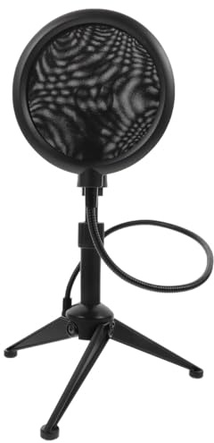 Abaodam 1satz Mikrofon Ständer Mit Abnehmbarem Popschutz Einstellbare Tischmikrofonhalterung Für Aufnahmen Podcasts Gesang Und Online-meetings Schwarz