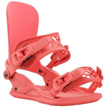 Union Legacy - Fijaciones para tabla de snowboard, talla L, US Wmn 9-11, coral