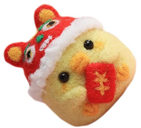 VILLFUL DIY Needle Felting Kit Für Anfänger Komplettes Wollfilzset Mit Cartoon Enten-Puppe Einfach Zu Verwenden Langlebiges Wollmaterial Und Praktisches Bastelset Für Kreative Filzprojekte