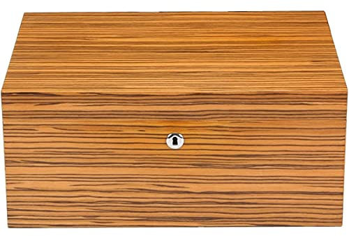 WOYZDQ Geschenk Zigarrenkiste mit großer Kapazität, Desktop-Aufbewahrungsbox aus Zedernholz für 80–120 Zigarren, Doppelschicht-Zigarren-Humidor, 367 x 255 x 165 mm Zigarren Humidore