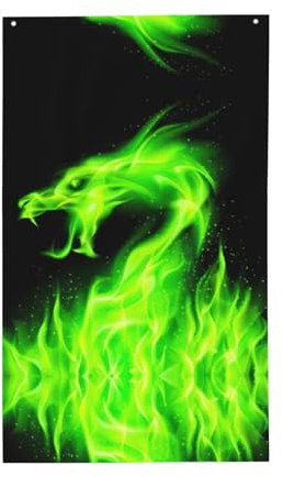 Drapeau printanier avec imprimé dragon chinois - 0,9 x 1,5 m - Résistant à la décoloration - Pour extérieur/intérieur - Pour jardin, maison, décoration d'intérieur