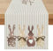 Tischläufer Modern Beige Braun Streifen 40 x 180 Ostern Tischläufer Saisonnal Frühling Tisch Läufer Abwaschbar Leinenoptik Küche Esstisch Dekoration für Esstisch Party Picknicks im Freien