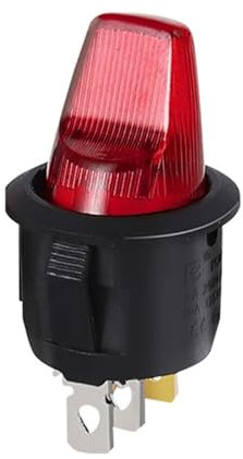 MURVE Lot de 10 interrupteurs à bascule marche/arrêt 12 V LED avec bouton spécial interrupteur à bascule pour moteur de voiture (rouge, 220 V)