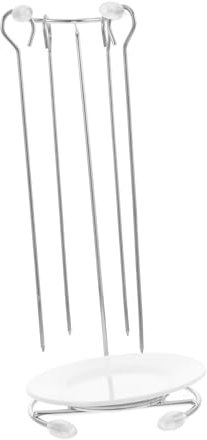ABOOFAN Support à Brochettes Pour Barbecue Avec Brochettes Acier Inoxydable De Suspension Pour Griller Aliments Supports Crochets