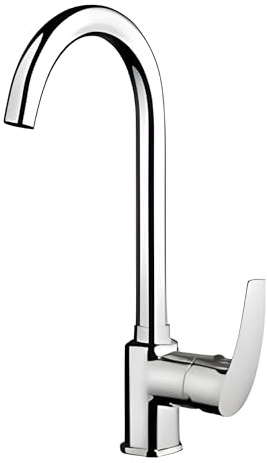 Kitchen Mixer with Swivel spout – Single Lever Swivel Mixer Tap, Monobloc, UK Standard